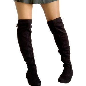 Steve Madden black suede over the knee boots. Size 7. Excellent used condition!